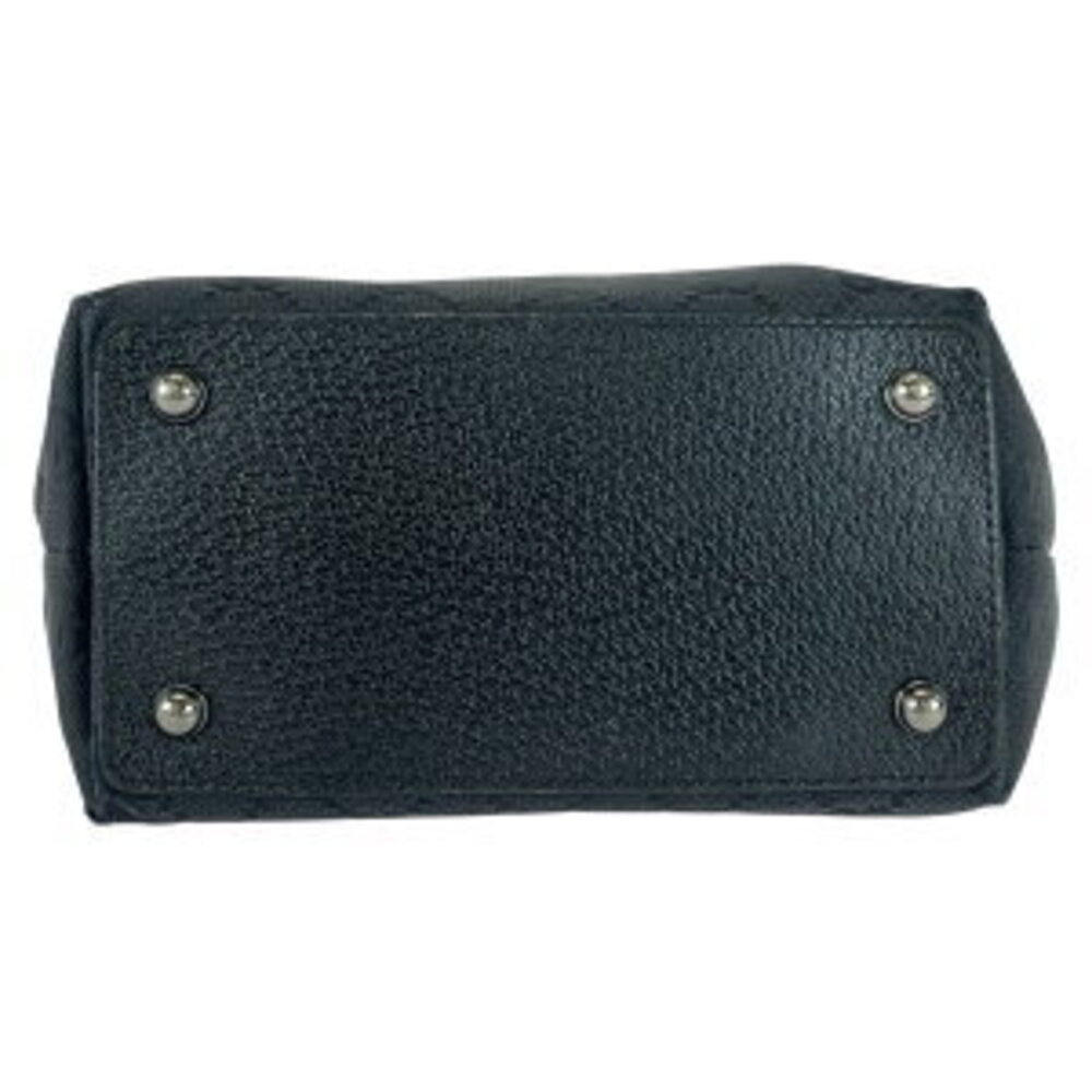 Gucci GG Canvas Bag Tote Black Shoulder Leather - Picture 10 of 10